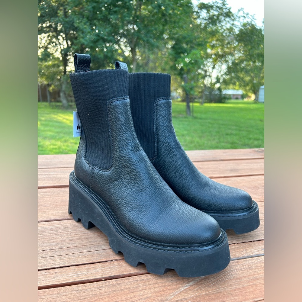 Dolce Vita Hoven H2O Black Waterproof Boots Size 8
